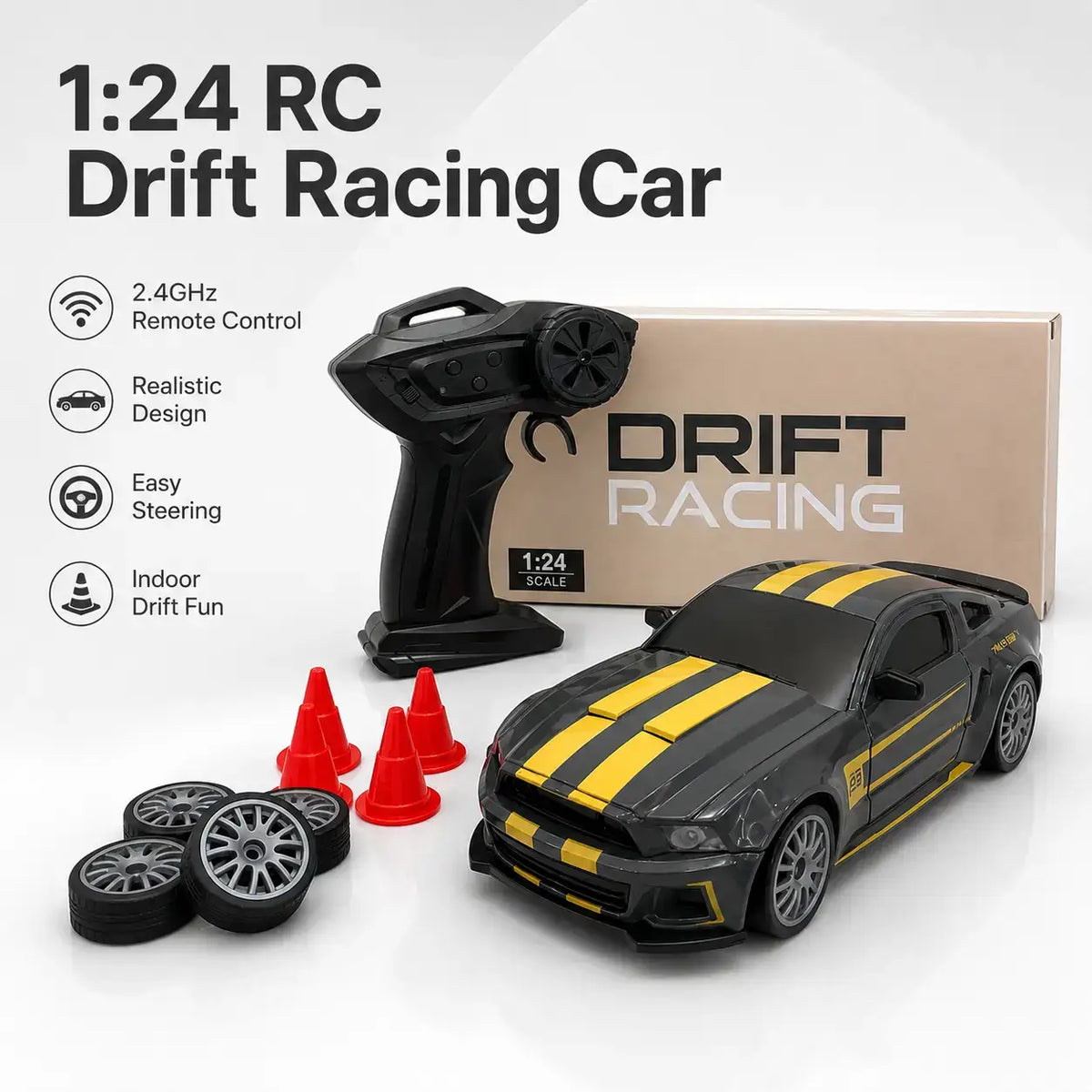 1:24 RC Ford Mustang Drift Racing Car