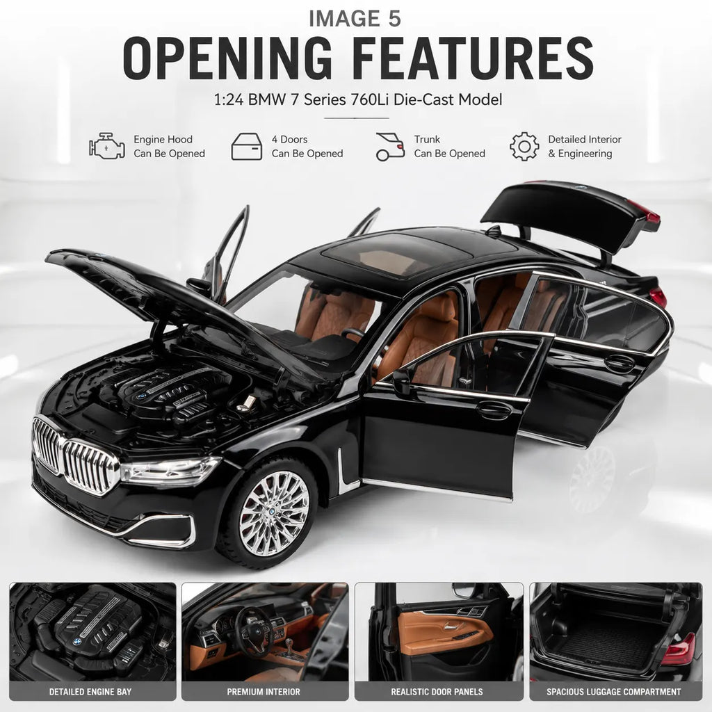 BMW 7 Series 760Li Luxury Die-Cast Model Car