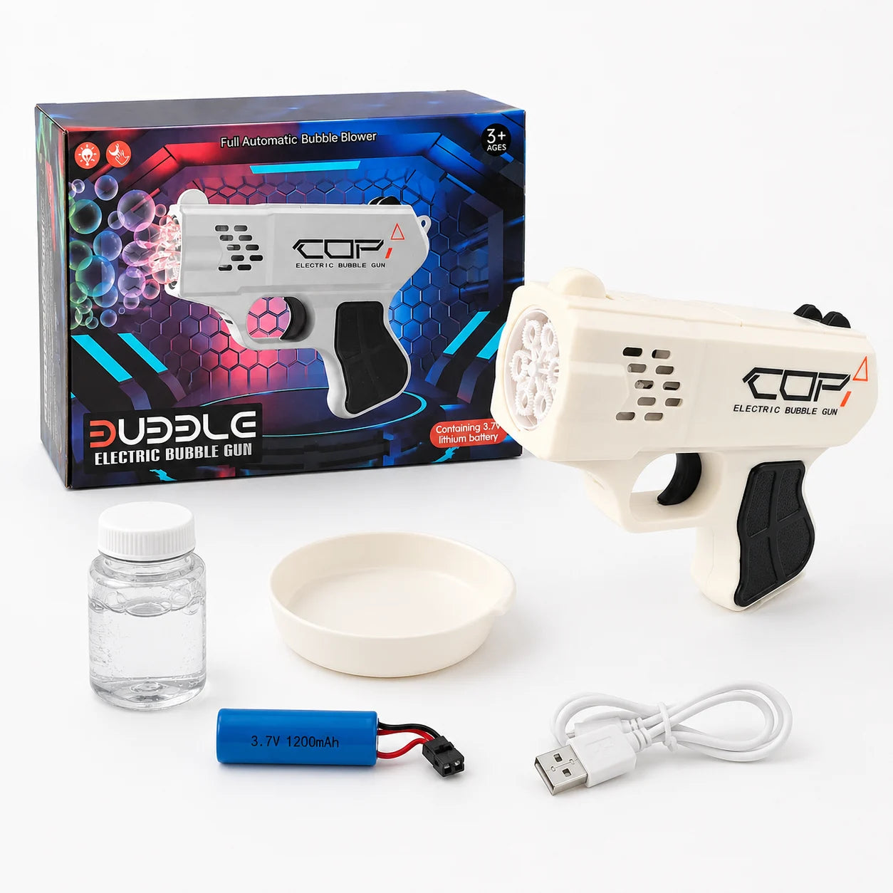 Rechargeable Electric Bubble Gun