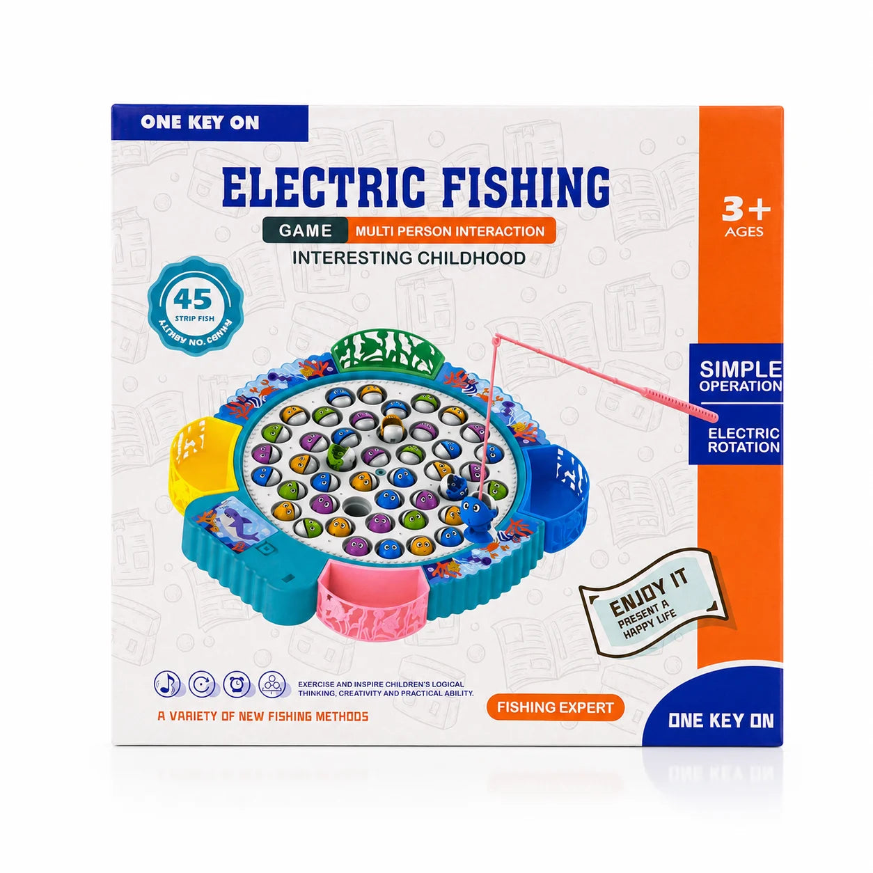 Rotating Electric Fishing Game for Kids