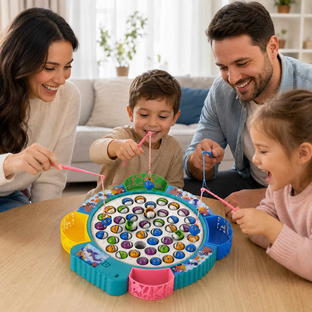 Rotating Electric Fishing Game for Kids