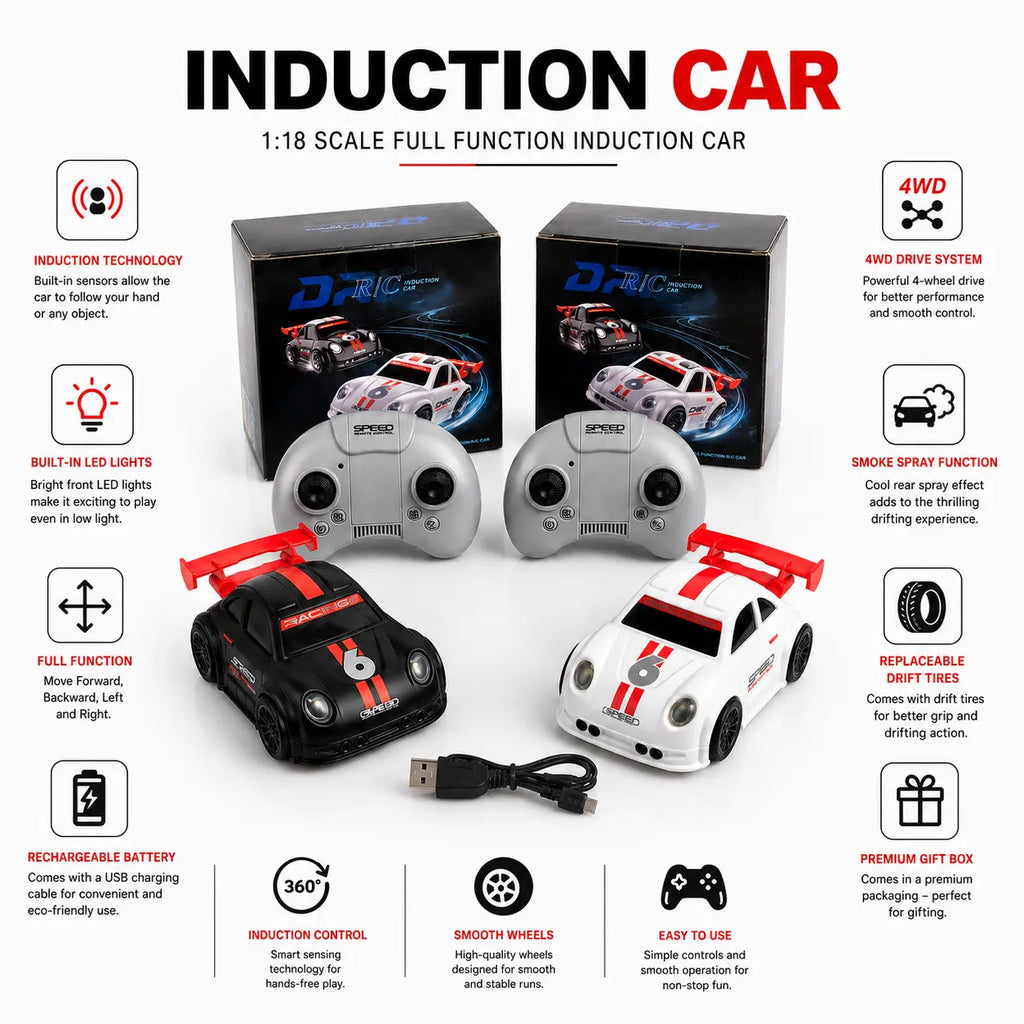 1:18 Induction RC Rechargeable Car