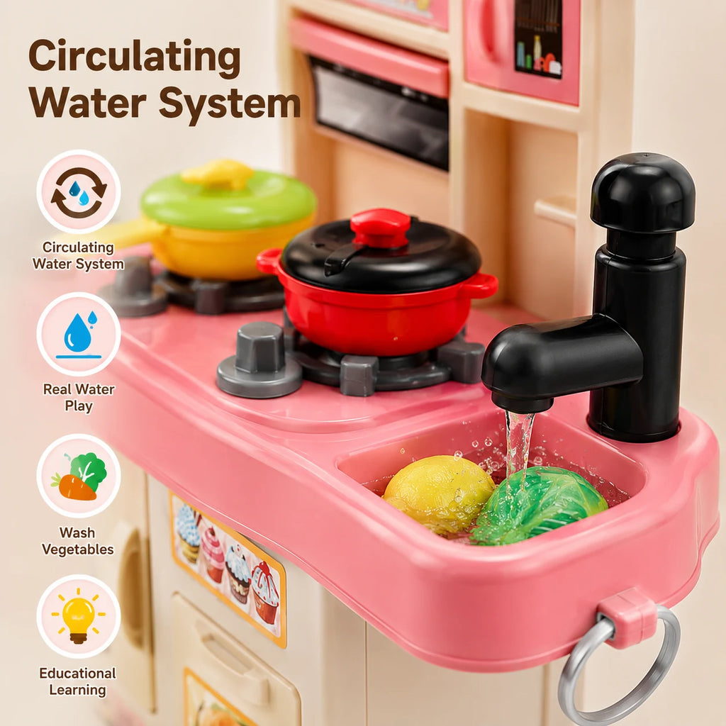 45-Piece Kitchen Set with Water Sink & Cooking Accessories