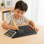 Kids Magnetic Drawing Board | Reusable Learning & Writing Board with Magnetic Pen & Eraser