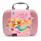 Girls Pretend Makeup Kit & Jewelry Carry Case