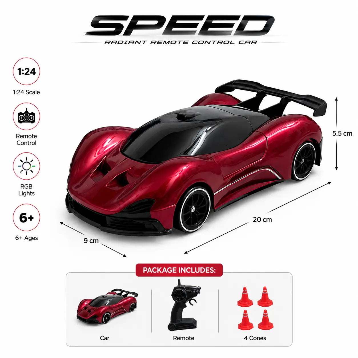 1:24 Scale RC McLaren Style Racing Car