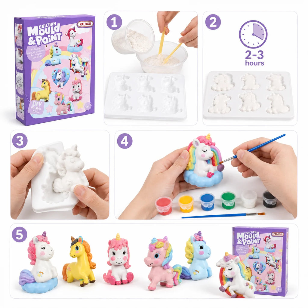 DIY Unicorn Mould & Paint Craft Kit for Children