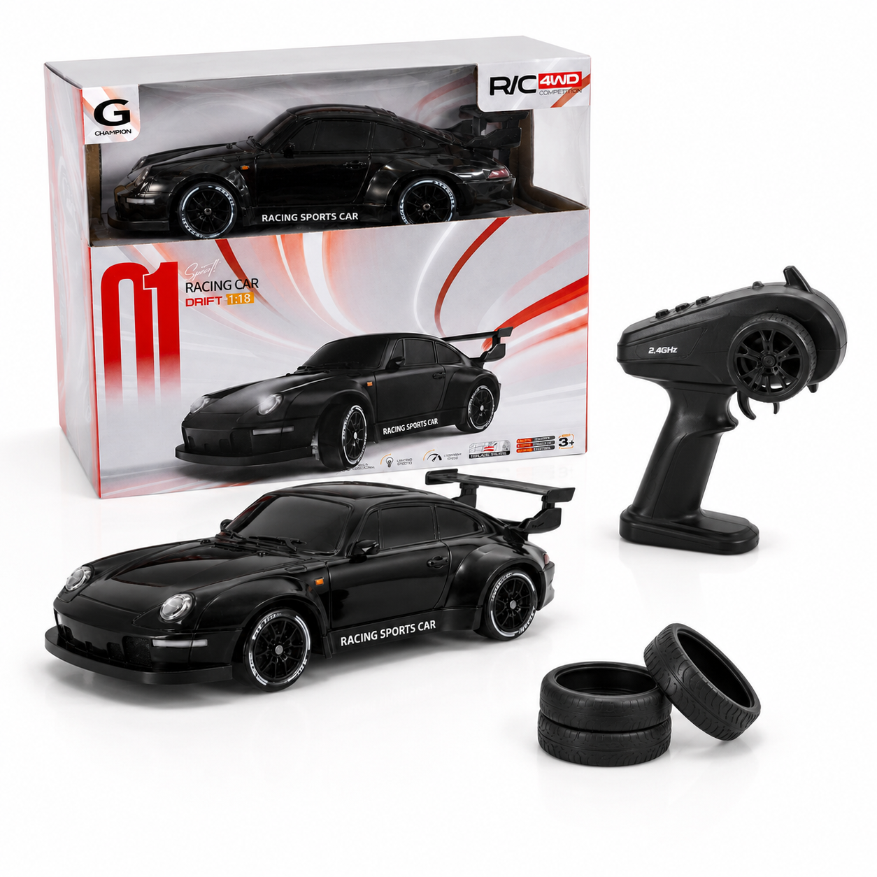 1:18 RC Mini Porsche 911 Sports Car