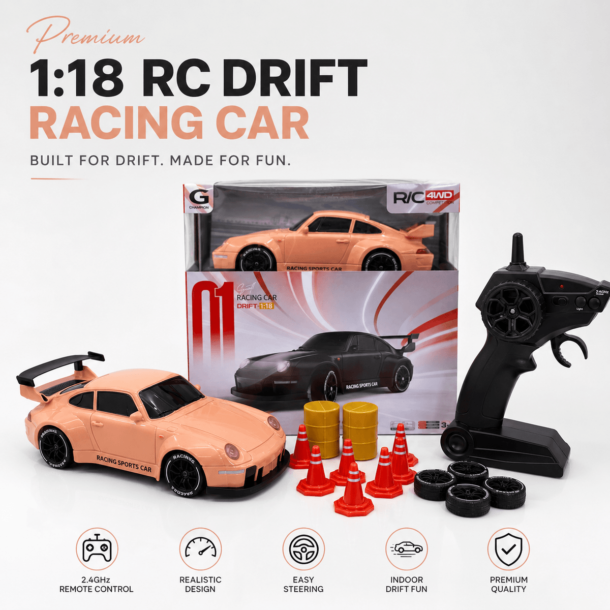 RC Mini Porsche 911 Sports Car