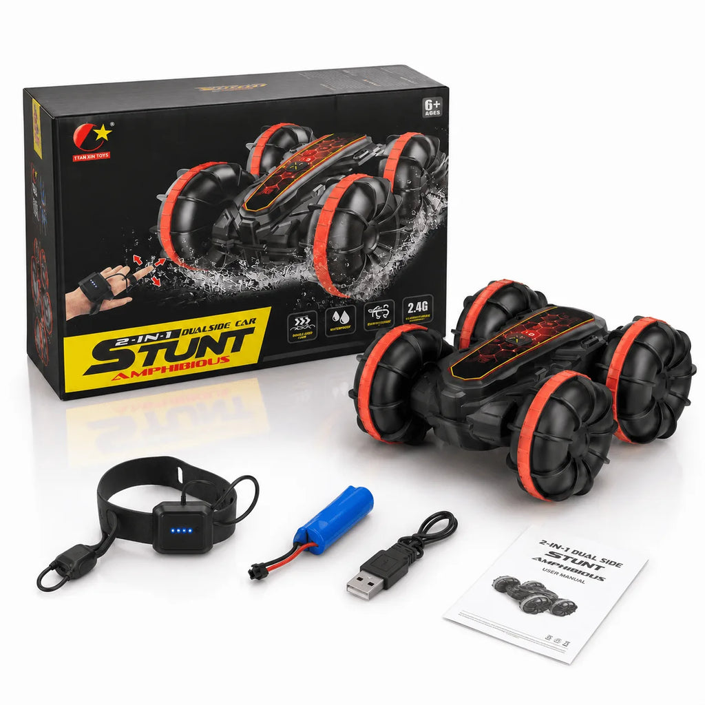 2-in-1 Amphibious RC Stunt Car