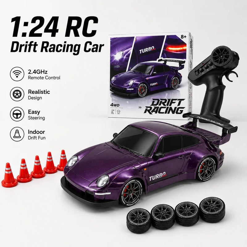 1:24 RC Porsche 911 Turbo Drift Racing Car